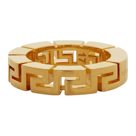 versace gold meander ring|versace gold ring.